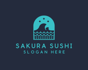 Surf Ocean Waves logo design