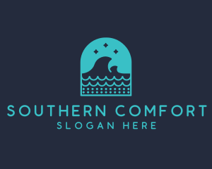 Surf Ocean Waves logo design