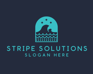 Surf Ocean Waves logo design