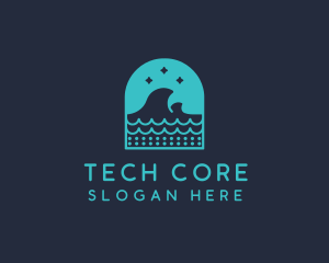 Surf Ocean Waves logo design