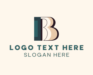 Interior Design - Art Deco Vintage Letter B logo design