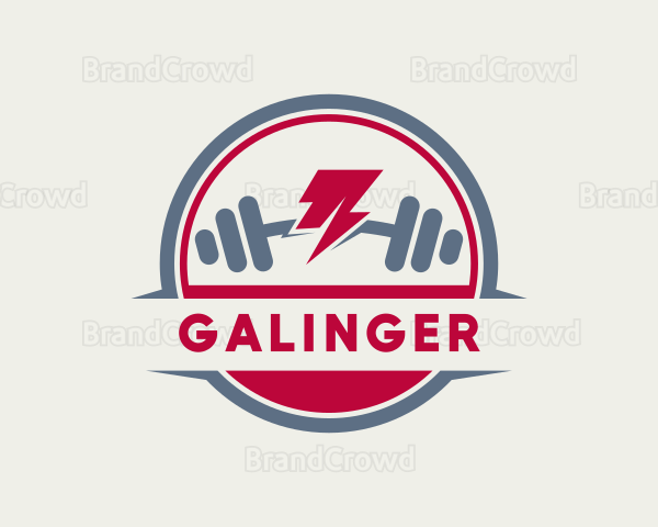 Strong Thunderbolt Dumbell Gym Logo