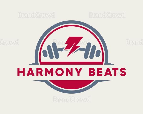 Strong Thunderbolt Dumbell Gym Logo