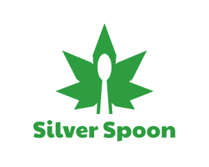 Edible Cannabis Spoon logo design