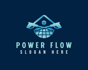 Power Wash Floor Cleaner logo design