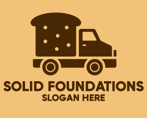 On The Go - Bread Delivery Van Truck logo design