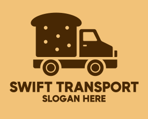 Transporter - Bread Delivery Van Truck logo design