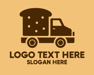 Food Delivery Service - Bread Delivery Van Truck logo design
