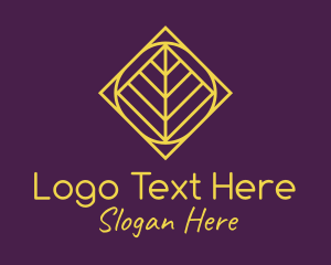 Minimal - Golden Symmetrical Pyramid logo design