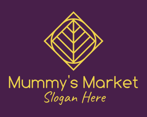 Mummy - Golden Symmetrical Pyramid logo design