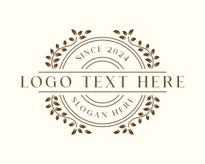 Luxe - Ornament Crest Leaves logo design