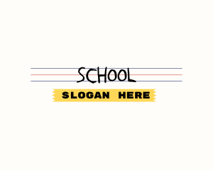 School Supplies Craft logo design