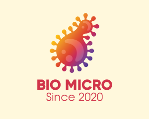 Microbiology - Gradient Microscopic Virus logo design