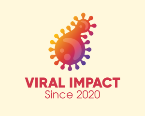 Infection - Gradient Microscopic Virus logo design