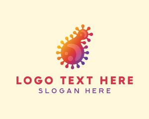 Viral - Microscopic Virus Bacteria logo design