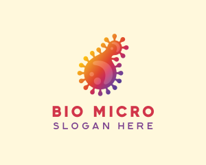 Microbiology - Microscopic Virus Bacteria logo design