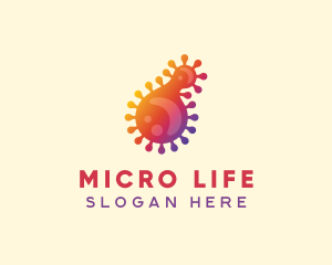 Bacteria - Microscopic Virus Bacteria logo design