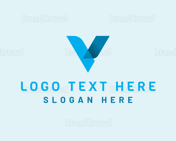 Tech Startup Letter V Logo