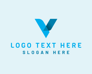 Artificial Intelligence - Tech Startup Letter V logo design