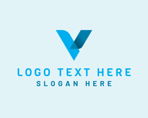 Robotics - Tech Startup Letter V logo design