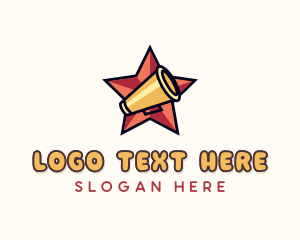Cheer - Cheerleading Woman Megaphone logo design