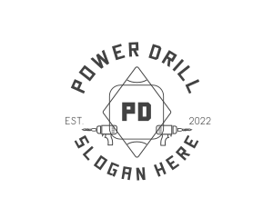 Drill Handyman Repair logo design