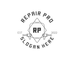 Drill Handyman Repair logo design