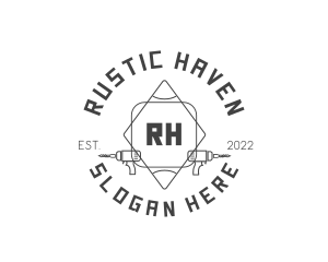 Drill Handyman Repair logo design