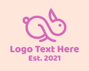 Pet Shop - Pink Bunny Infinity logo design