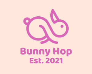 Pink Bunny Infinity  logo design