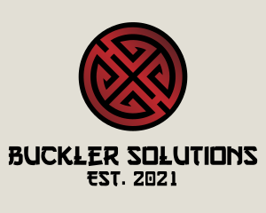 Buckler - Red Asian Lucky Charm logo design