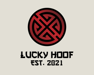 Red Asian Lucky Charm logo design