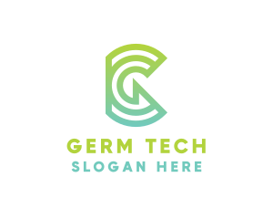 Green Tech Letter G Outline logo design