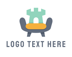 Colorful Armchair Castle Logo