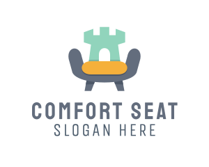 Furniture Armchair Castle logo design