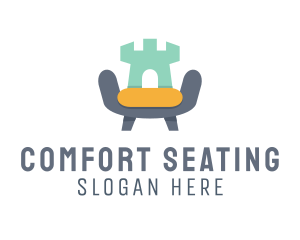 Furniture Armchair Castle logo design