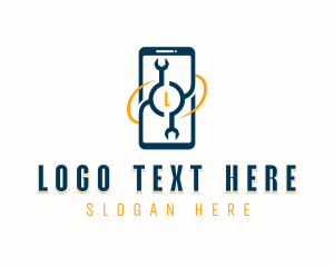 Mobile - Phone Repair Wrench logo design