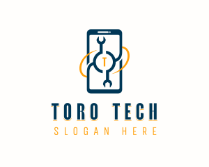 Phone Repair Wrench logo design