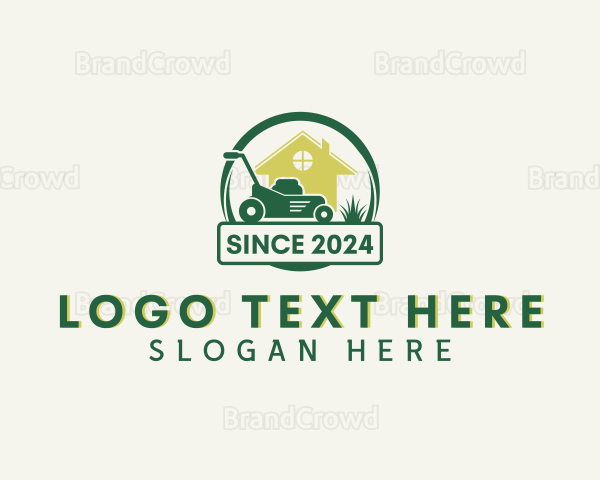 Home Landscaping Lawn Mower Logo