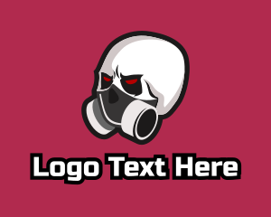 Scary Gas Mask Skeleton  Logo