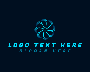 Swoosh - Spin Tech Blade logo design