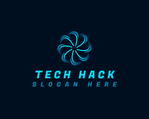 Spin Tech Blade logo design