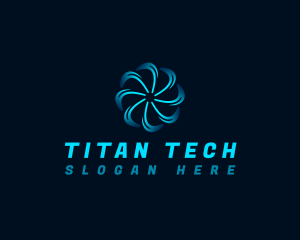 Spin Tech Blade logo design