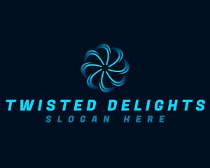 Spin Tech Blade logo design