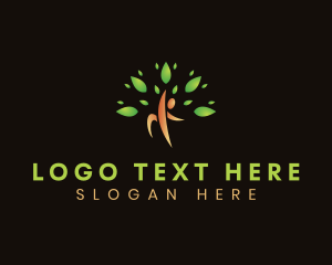 Vegatarian - Human Wellness Tree logo design