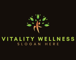 Human Wellness Tree logo design