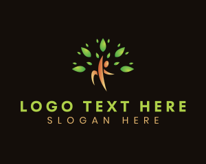 Exercise - Human Wellness Tree logo design