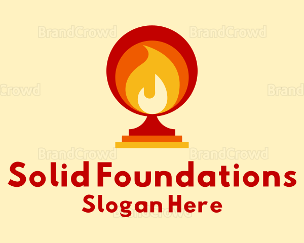 Flame Cup Torch Logo