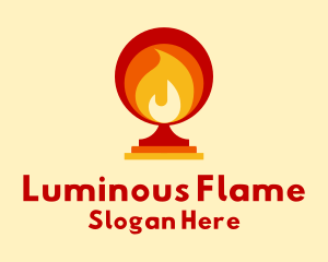 Torch - Flame Cup Torch logo design