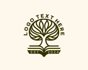 Review Center - Learning Tree Library logo design